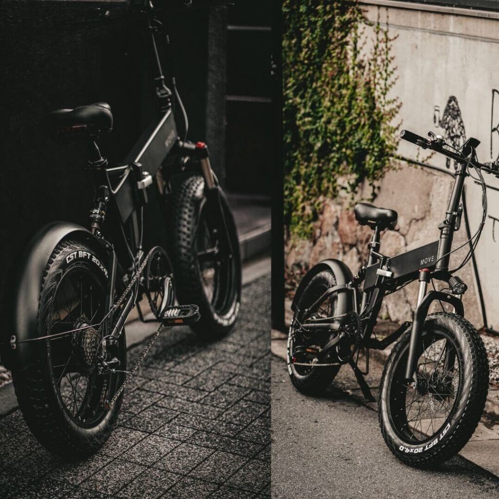 電動自転車を写した写真2枚